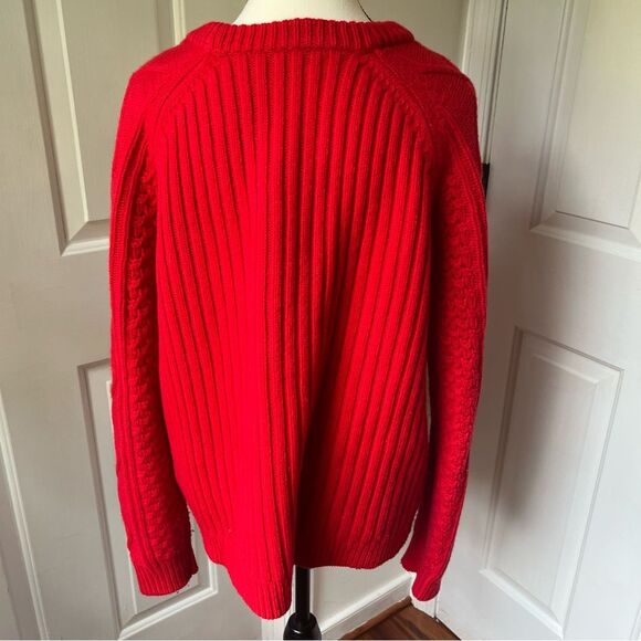 J. Crew Hawthorne Cable Knit Pom-Pom Sweater XL - Picture 3 of 6